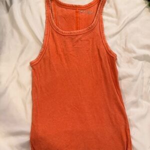 Aerie Bright Orange Ribbed Tank Top